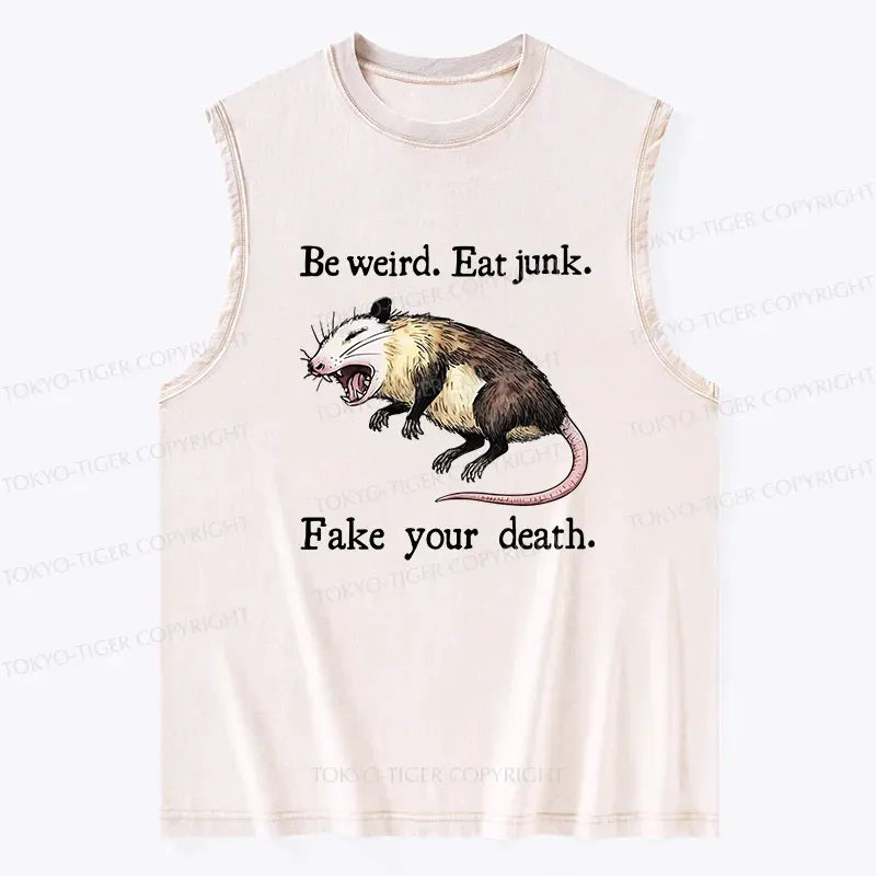 Funny possum tank top for daily wear