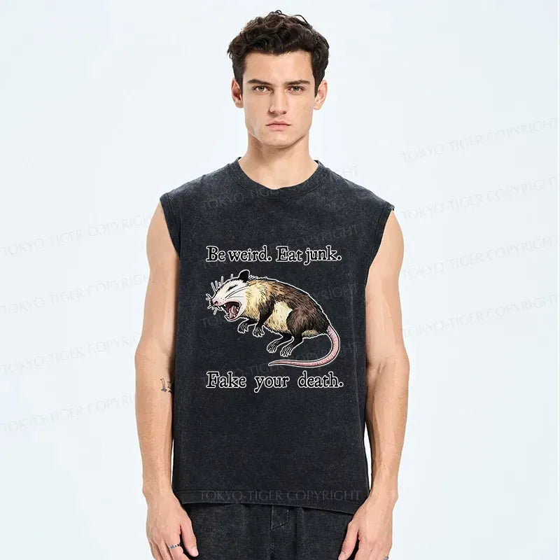 Unisex washed cotton tank top for summer