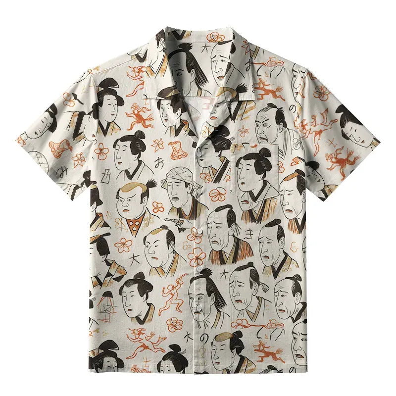 Kyoto-Lion Japanese Traditional Portrait Aloha Hawaiian Shirt