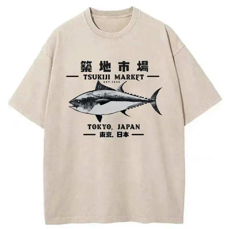 tsukiji market japanese t-shirt gift idea