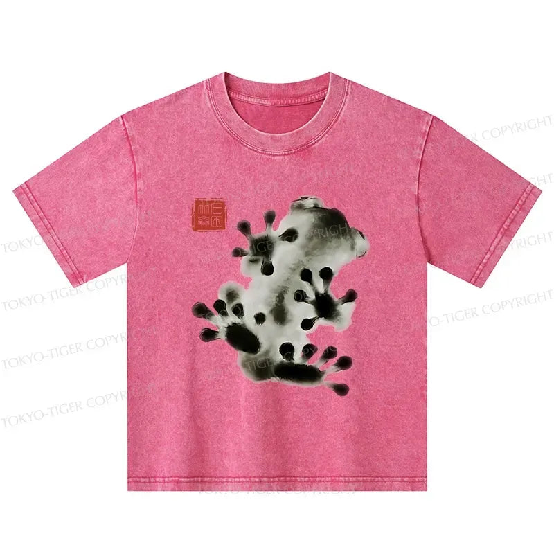 Kyoto Frog Art Casual Tee for Daily Wear