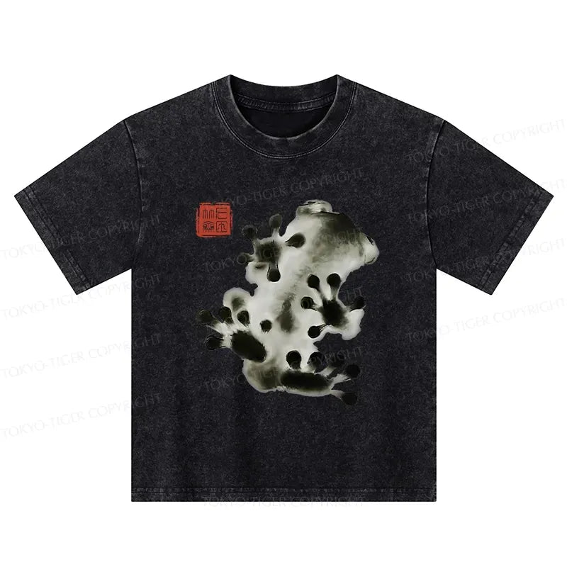Japanese Ink Painting Frog Kids T-Shirt