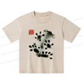 Kyoto-Lion Ink Painting Frog Kids Washed T-Shirt