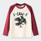 Kyoto-Lion Crow's Cry Funny Raglan Long Sleeve T-shirt