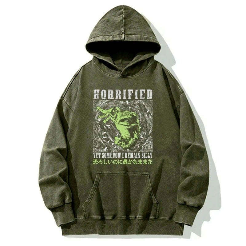 Kyoto-Lion Silly Frog Japanese Washed Hoodie