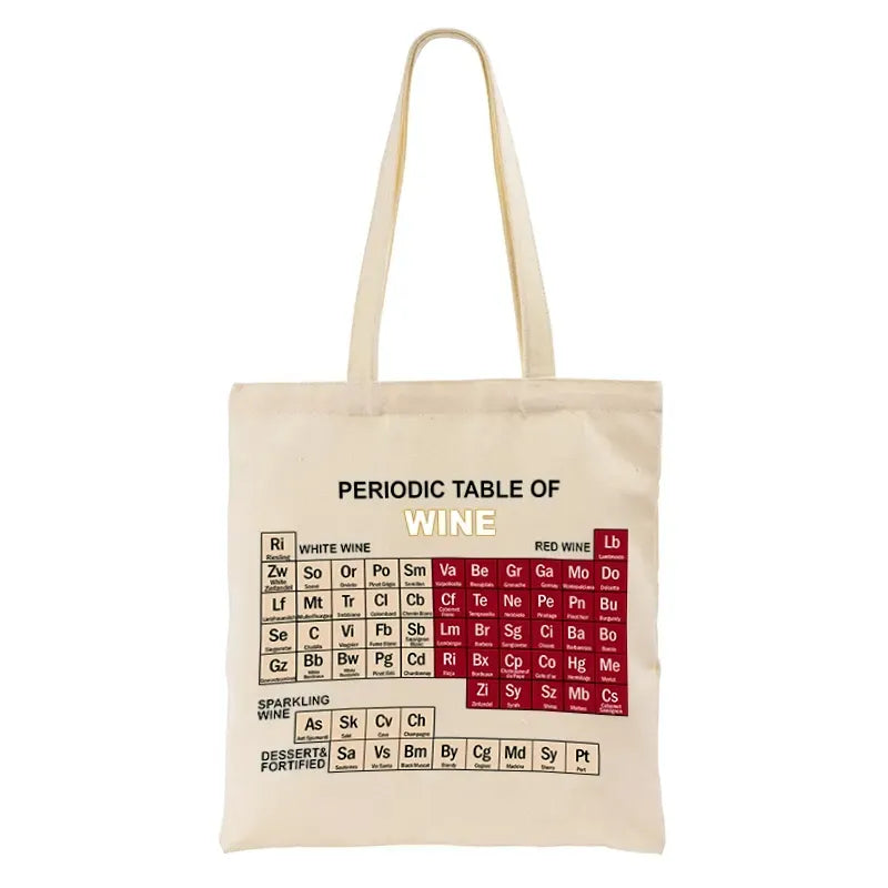 Kyoto-Lion Table of Elements of Wine Tote Bag