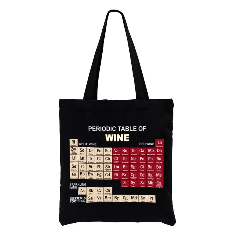 Kyoto-Lion Table of Elements of Wine Tote Bag