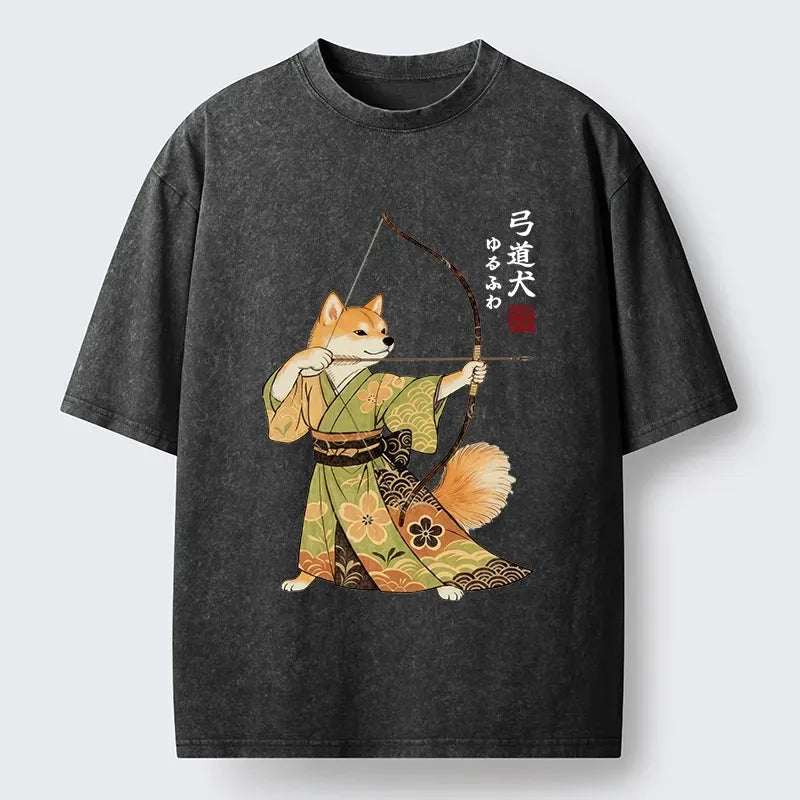 Japanese Shiba Archer Art T-Shirt