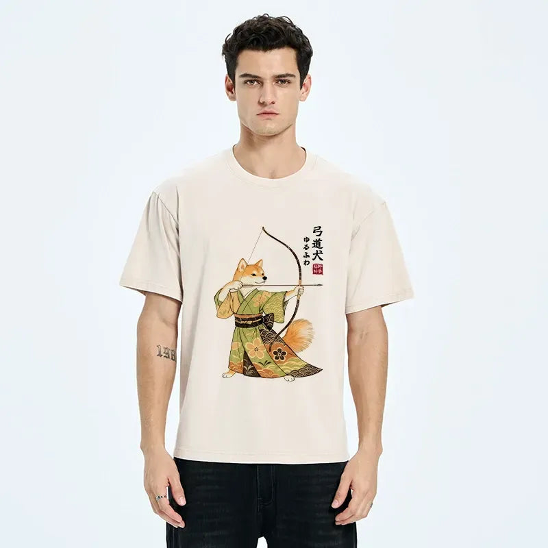 Japanese Shiba Archer Art T-Shirt