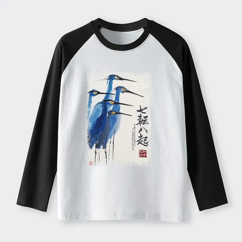 Raglan Long Sleeve T-Shirt for Daily Wear
