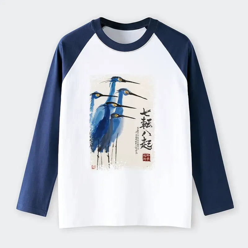 Raglan Long Sleeve T-Shirt for Daily Wear