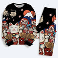 Kyoto-Lion Traditional Japanese Elements Family Pajama Sets