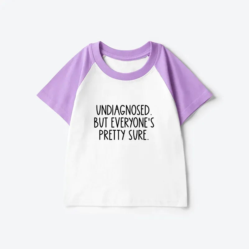 Kyoto-Lion Self-diagnosed Illness Funny Kids Raglan T-shirt
