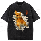Corgi Japanese Streetwear Casual T-Shirt