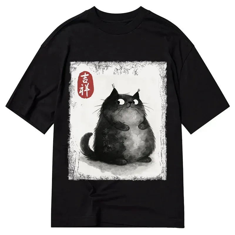 Vintage Kyoto Lion Black Cat Shirt