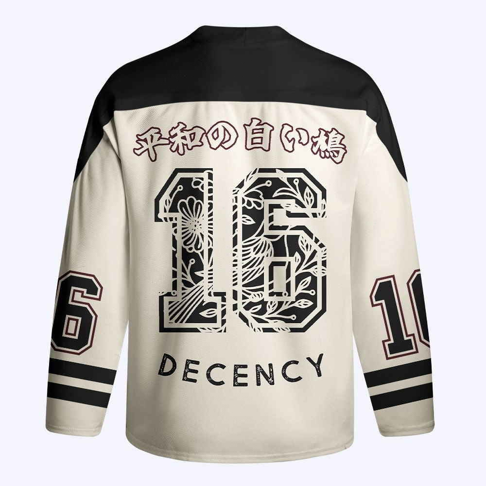 Kyoto-Lion Pigeon That Was Moved Three Long-Sleeve Hockey Jersey