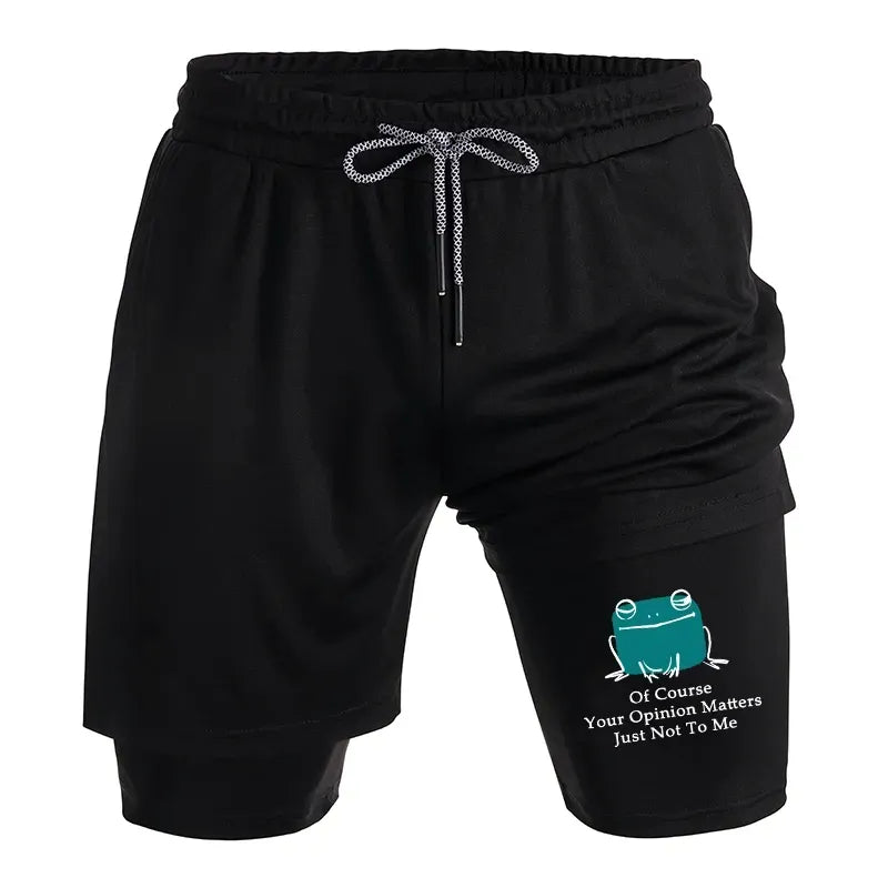 Kyoto-Lion Cool Frog Unbothered By Others Opinions Training Shorts