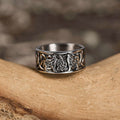 kyoto lion viking totem celtic pattern ring