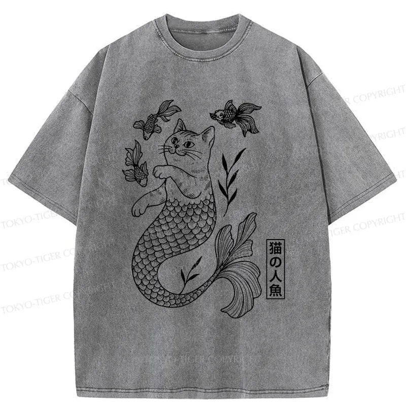 Funny Catfish Japanese T-Shirt for Summer