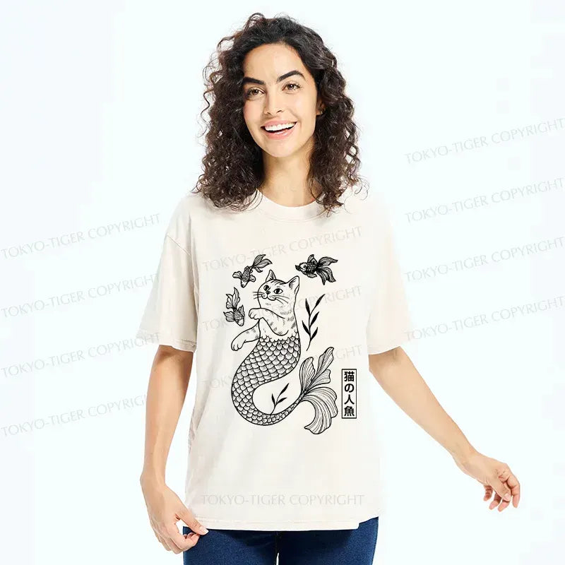 Funny Catfish Japanese T-Shirt for Summer