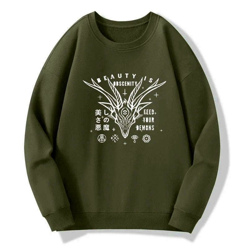 Kyoto-Lion Beautiful Devil Japanese Sweatshirt