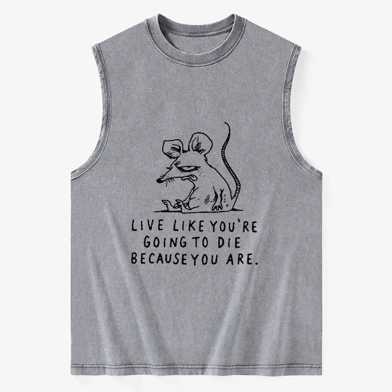 Japanese Washed Rat Tank for Streetwear