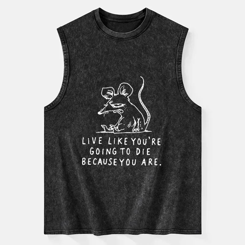 Japanese Washed Rat Tank for Streetwear