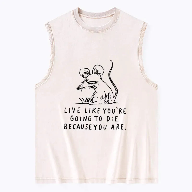 Japanese Washed Rat Tank for Streetwear