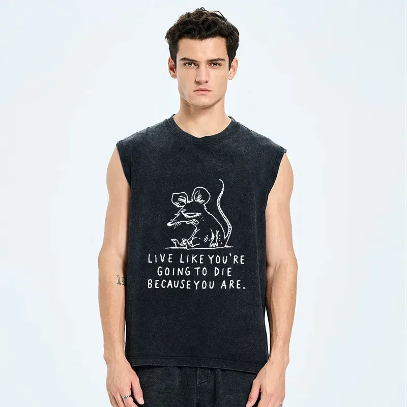 Funny Sarcastic Rat Tank Top for Daily Wear