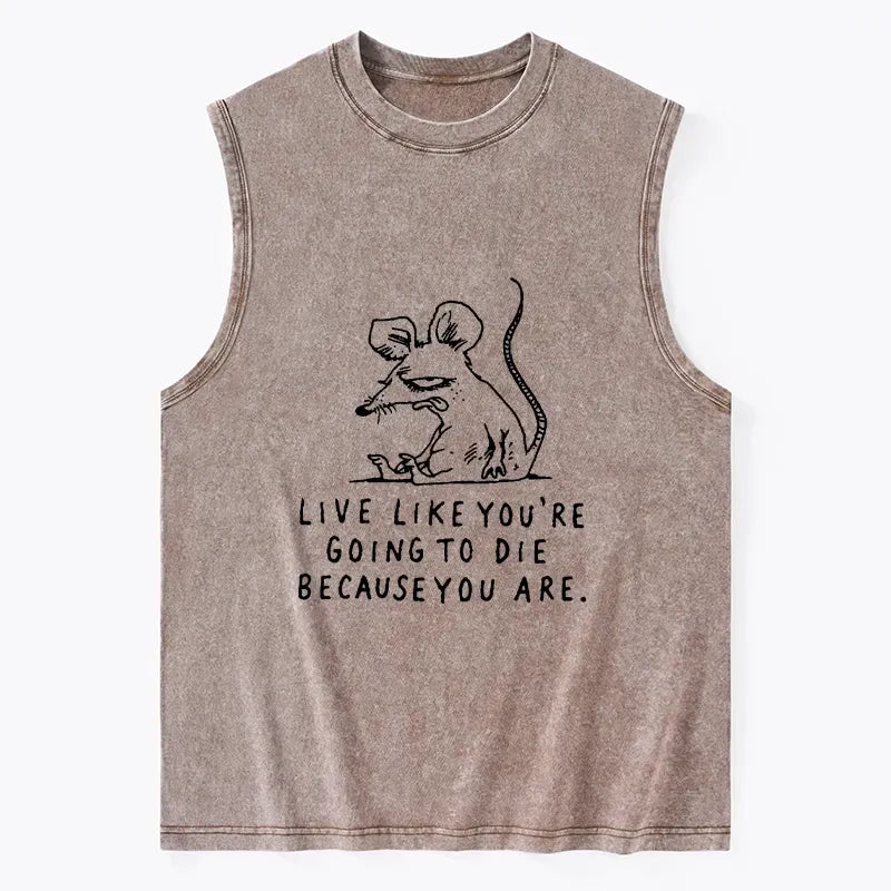 Japanese Washed Rat Tank for Streetwear