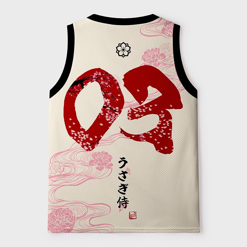 Kyoto-Lion Samurai Rabbit Mesh Tank Top