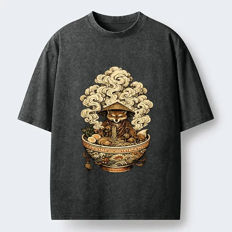 Japanese Zen Fox Ramen Unisex T-Shirt