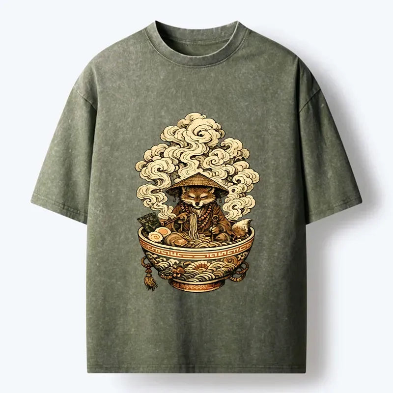 Washed Vintage Japanese T-Shirt for Daily Wear