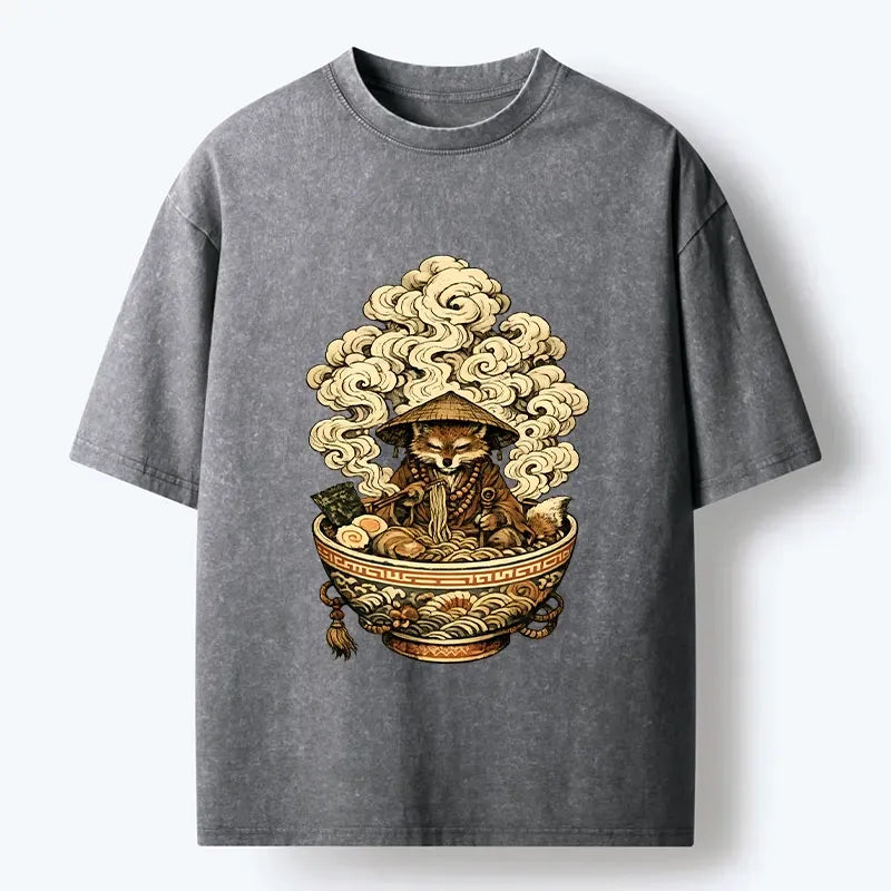 Japanese Zen Fox Ramen Unisex T-Shirt