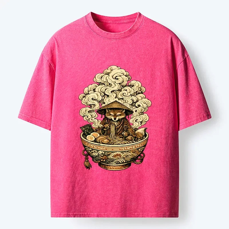 Japanese Zen Fox Ramen Unisex T-Shirt
