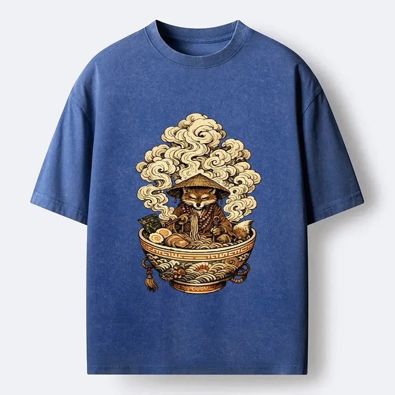 Japanese Zen Fox Ramen Unisex T-Shirt