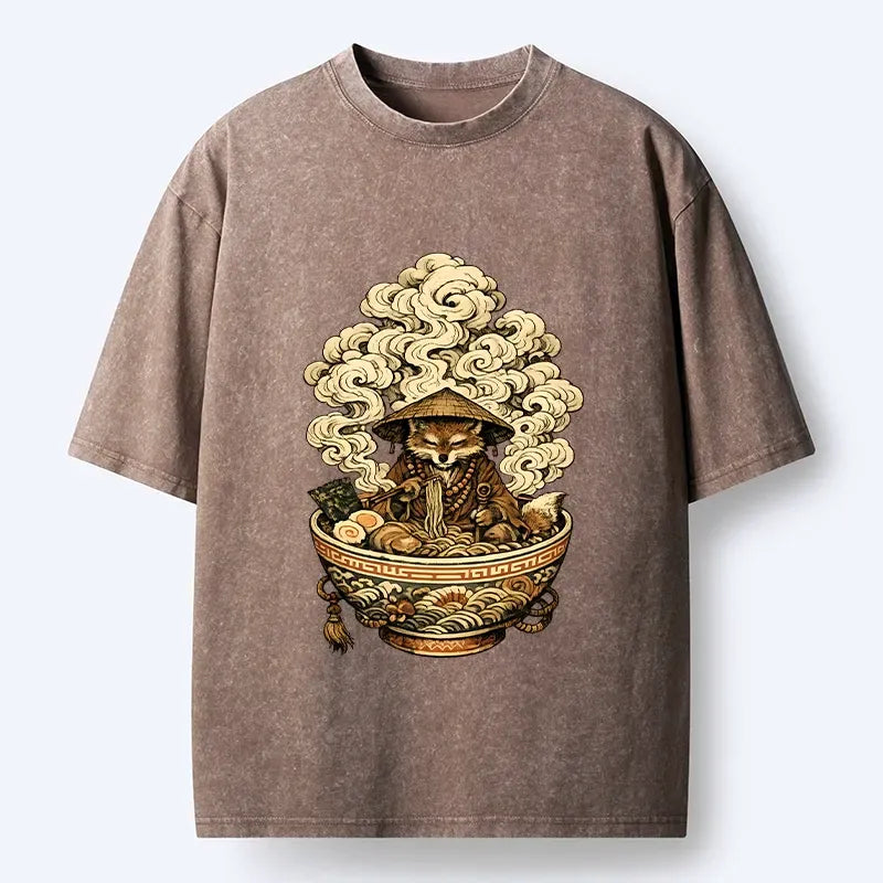Japanese Zen Fox Ramen Unisex T-Shirt