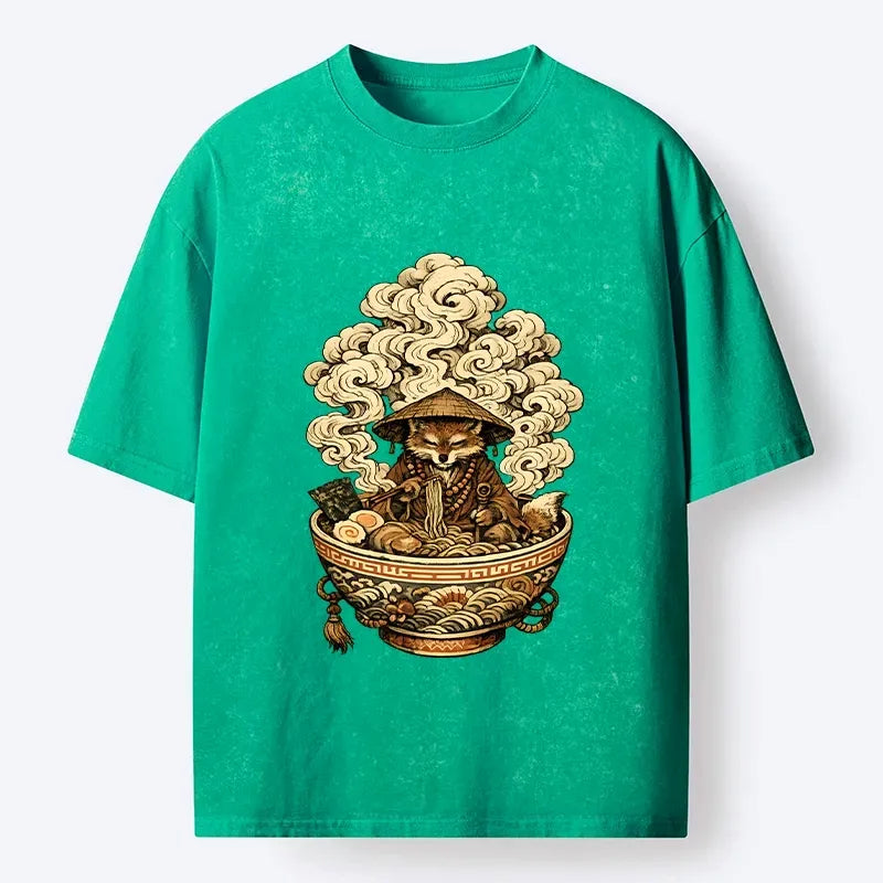 Japanese Zen Fox Ramen Unisex T-Shirt