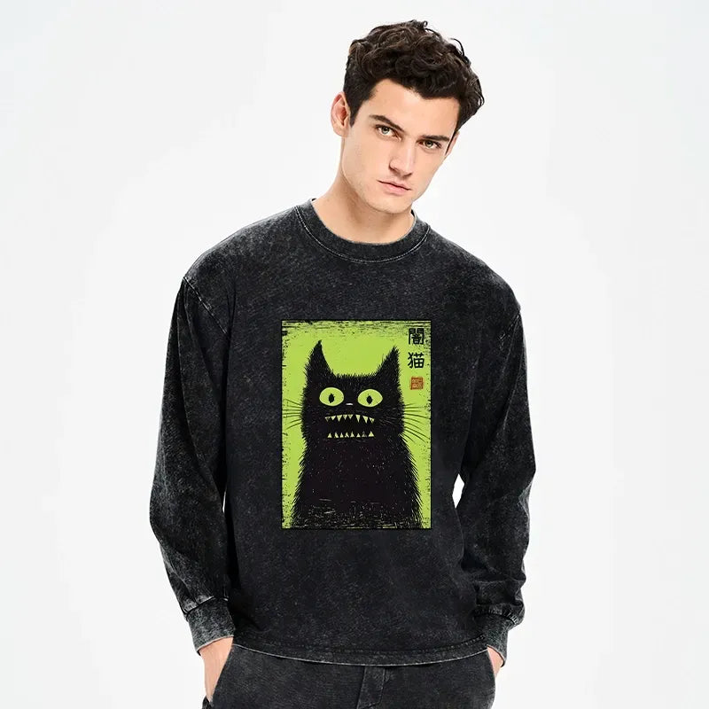 Unisex Japanese cat tee free shipping
