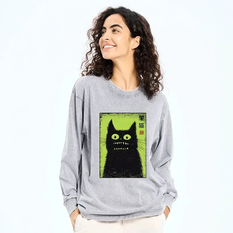 Unisex Japanese cat tee free shipping