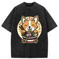 Japanese Vintage Corgi Ramen T-Shirt Gift Idea