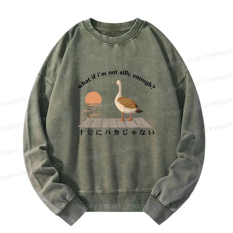 Kyoto-Lion What If I'm Not Silly Enough Washed Sweatshirt