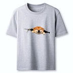 Kyoto-Lion Cute Shiba Dog In Zipper Classic T-Shirt