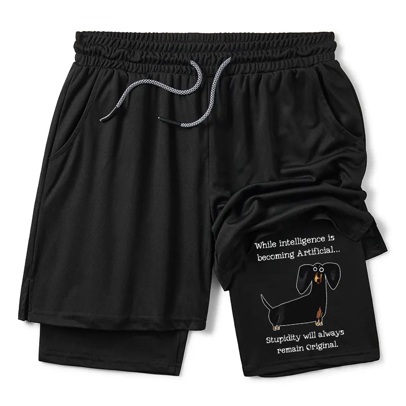 Kyoto-Lion Dachshund Real Humor Funny Meme Training Shorts