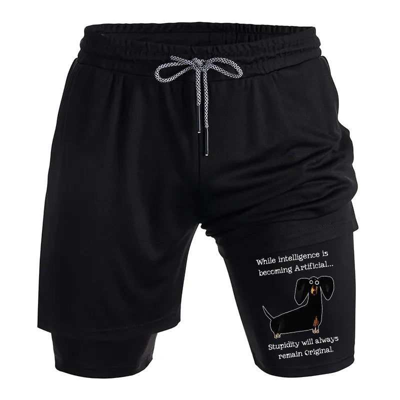 Kyoto-Lion Dachshund Real Humor Funny Meme Training Shorts
