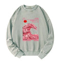 Kyoto-Lion Sakura Wave Washed Sweatshirt