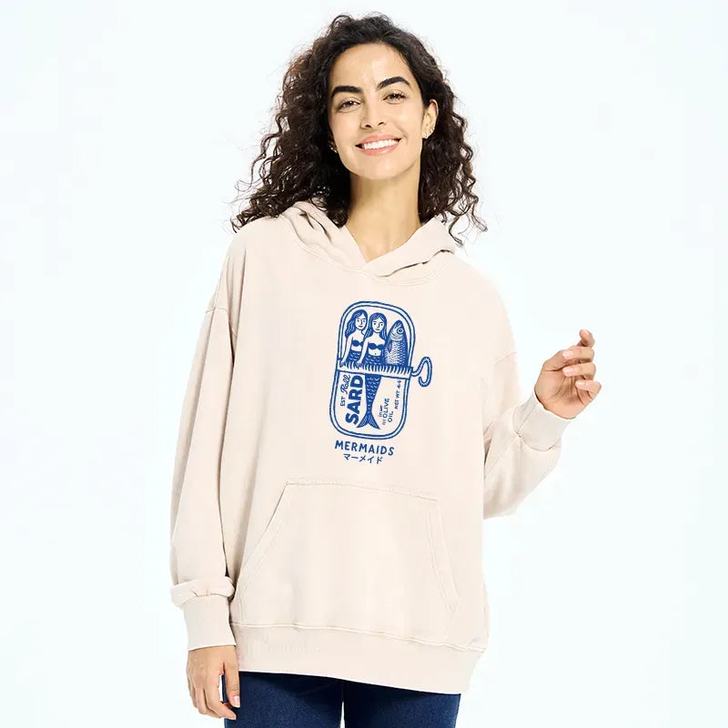 Kyoto-Lion Mermaid Can Washed Hoodie