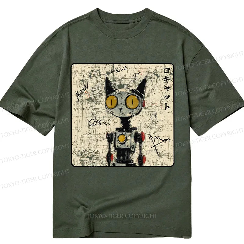 Vintage classic cat tee for daily wear