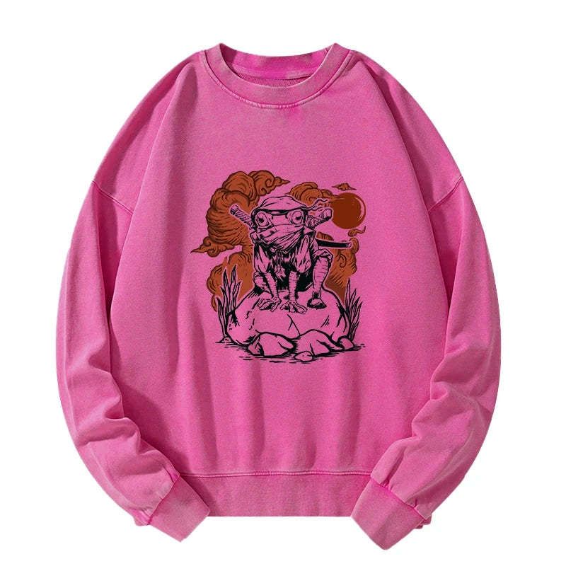 vintage japanese frog sweatshirt for casual daily wear