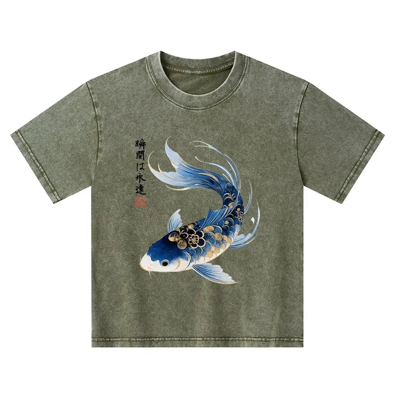 Japanese Koi Kids Shirt for Vacation